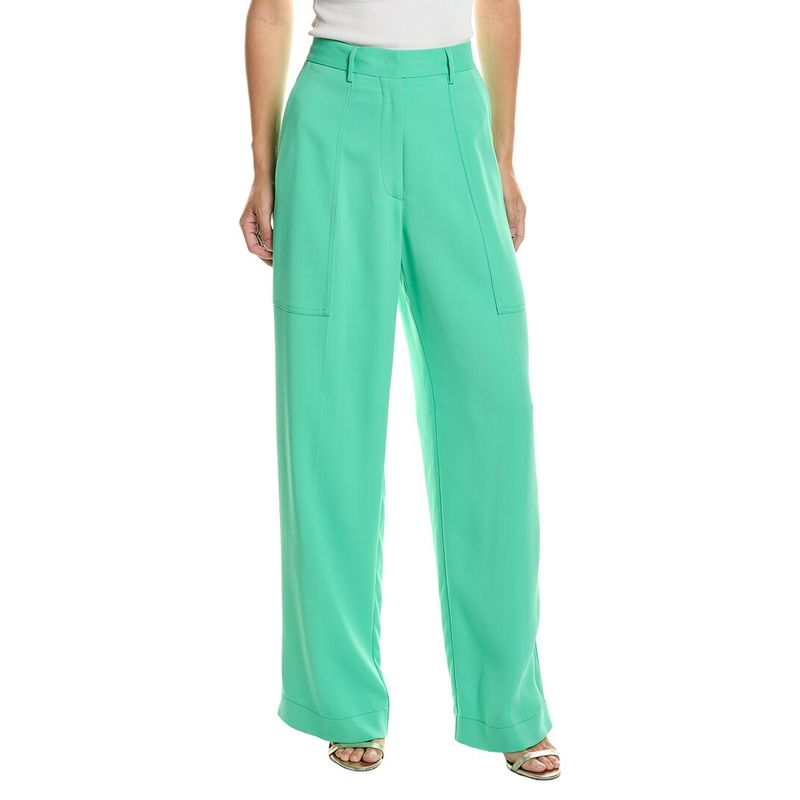 Forte_forte Womens Solid Pant, Green